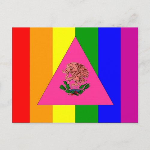 Mexican Gay Pride Flag Postcard