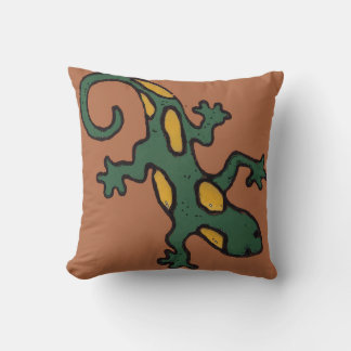 Mexican Gecko Tile Throw Pillow