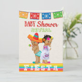 Mexican Gender Reveal Baby Shower Invitation (Standing Front)