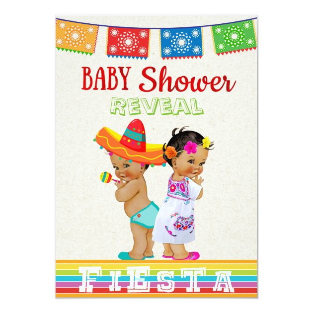 Mexican Gender Reveal Baby Shower Invitation