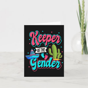 Mexican Gender Reveal Cinco De Mayo Ba  Card