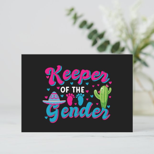 Mexican Gender Reveal Cinco de Mayo Baby Shower  Thank You Card (Standing Front)