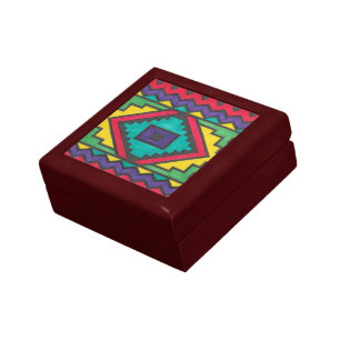 Mexican Geometric Design-Inspired Keepsake Box
