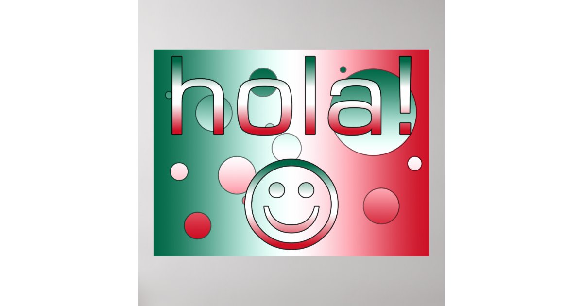 Mexican Gifts Hello / Hola Face Poster