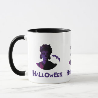 Mexican Girl and Bats Halloween Design Mug