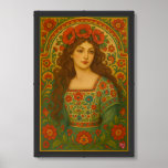 Mexican girl art nouveau framed art