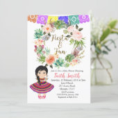 Mexican Girl Baby Shower Invitation (Standing Front)