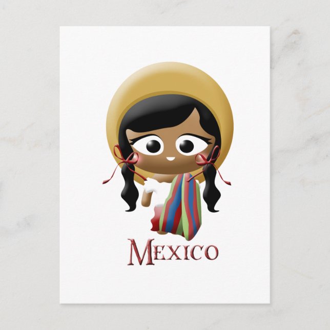 Mexican Girl Postcard (Front)