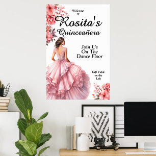 Mexican Girls 15th Birthday Quinceanera Party Poster
