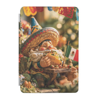Mexican Gnome Wearing A Sombrero Eating A Taco iPad Mini Cover
