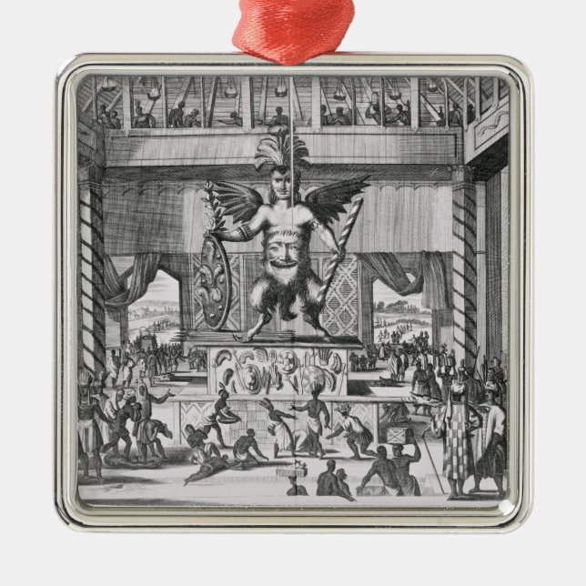 Mexican God Huitzilopochtli Metal Ornament (Front)