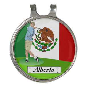 Mexican golfer golf hat clip