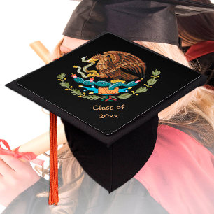 Mexican Graduate & Mexico Eagle emblem /University Graduation Cap Topper