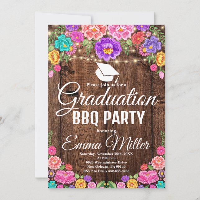 Mexican Graduation Party invite, Class of 20XX Invitation (Front)