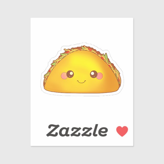  Mexican Ground Beef Hard Shell Taco Sticker (Sheet)