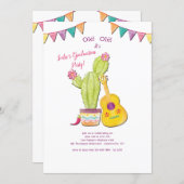 Mexican Guitar Graduation Party Invitation (Front/Back)