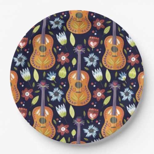 Mexican Guitars HHM Party Paper Plates