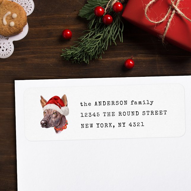 Mexican Hairless Xoloitzcuintle Dog Return Address Label (Creator Uploaded)