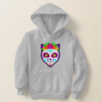 mexican halloween cat sugar skull 