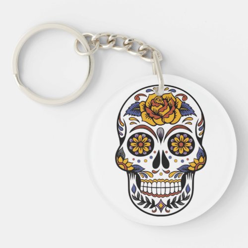 Mexican Halloween Mask Keychain
