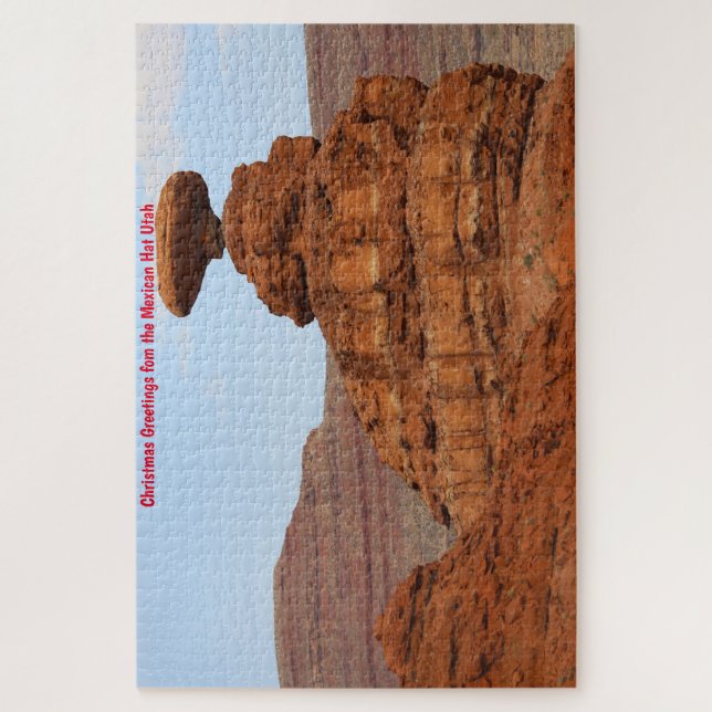 Mexican Hat Mountain Sculpture Utah. Jigsaw Puzzle (Vertical)