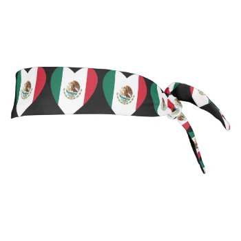 Mexican Heart Flag Tie-back Athletic Head Band by pdphoto at Zazzle