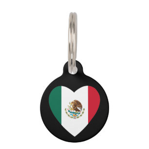 Mexican heart pet ID tag