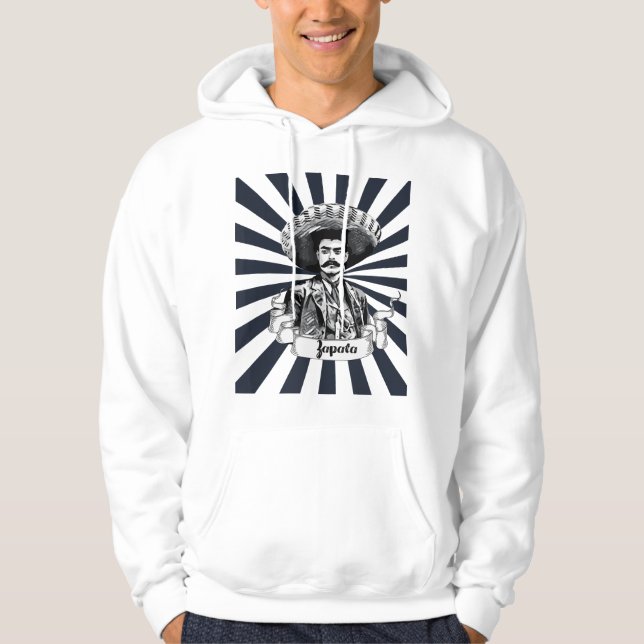 Mexican Hero Emiliano Zapata Hoodie (Front)