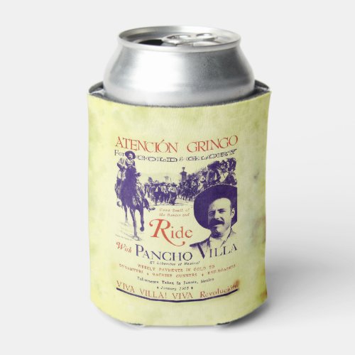 Mexican Hero General Pancho Villa Can Cooler