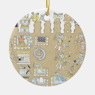 Mexican Hieroglyphics, from 'Vues des Cordillieres Ceramic Ornament
