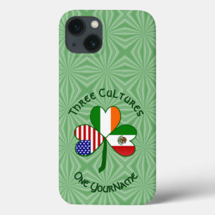 Mexican Irish American Flag Shamrock Personalized  iPhone 13 Case