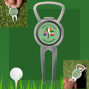 Mexican Irish American Shamrock Personalized Divot Tool