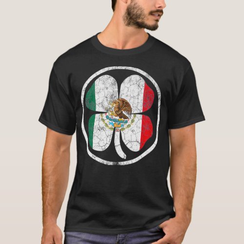 Mexican Irish Flag Shamrock  St Patricks Day T_Shirt