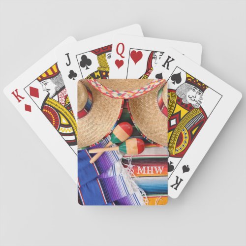 Mexican Items custom monogram playing cards
