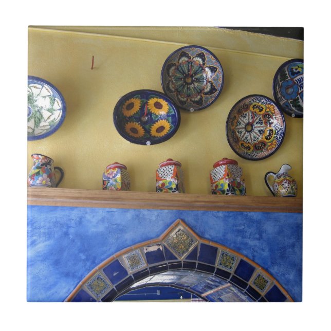Mexican Kitchen plates and pottery Tile (Front)
