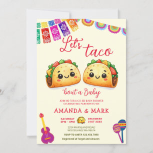 Mexican Let's Taco Bout a Baby Fiesta Baby Shower Invitation