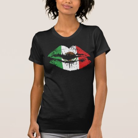 Mexican Lips Tshirt Design For Women.