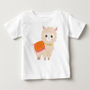 Mexican Llama, Cute Llama, Cute Alpaca, Baby Llama Baby T-Shirt