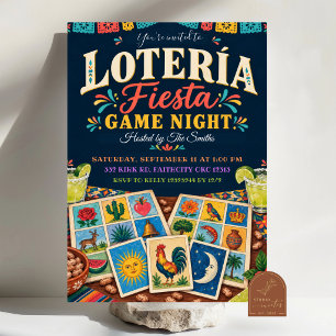 Mexican Loteria Game Night Fiesta Invitation