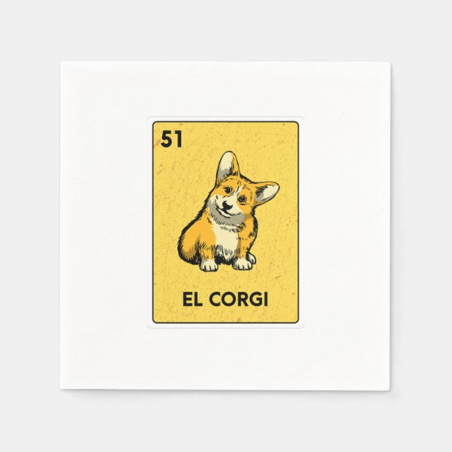 Mexican Lottery Bingo Gamer Card Casino Napkins (Front)