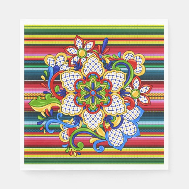 Mexican Mandala  Napkins (Front)