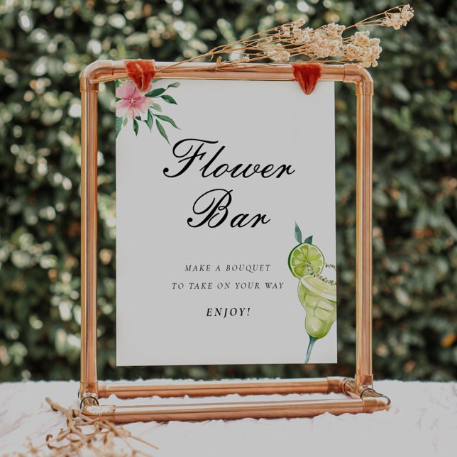 Mexican Margarita Flower Bar Bridal Shower Sign (Creator Uploaded)