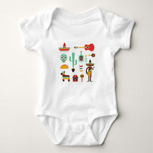 mexican mariachi baby bodysuit