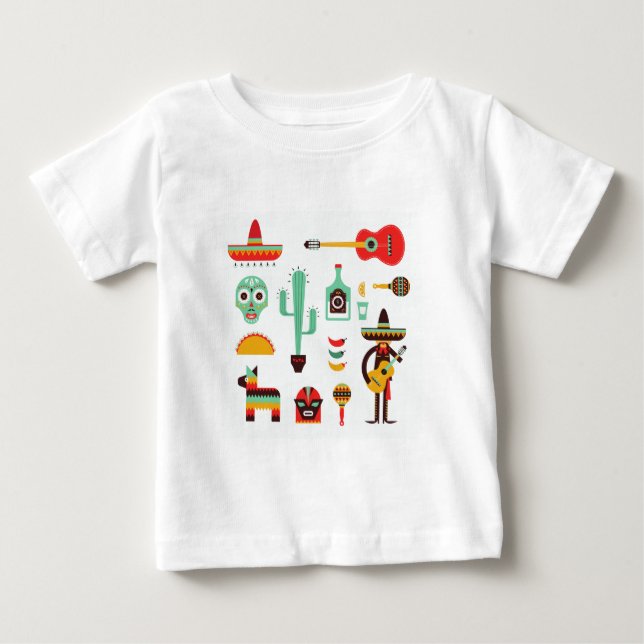 mexican mariachi baby T-Shirt (Front)