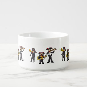 Mexican Mariachi Band Fiesta Music Cartoon Art Bowl