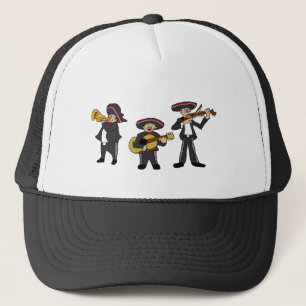 Mexican Mariachi Band Fiesta Music Cartoon Art Trucker Hat