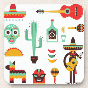 mexican mariachi beverage coaster