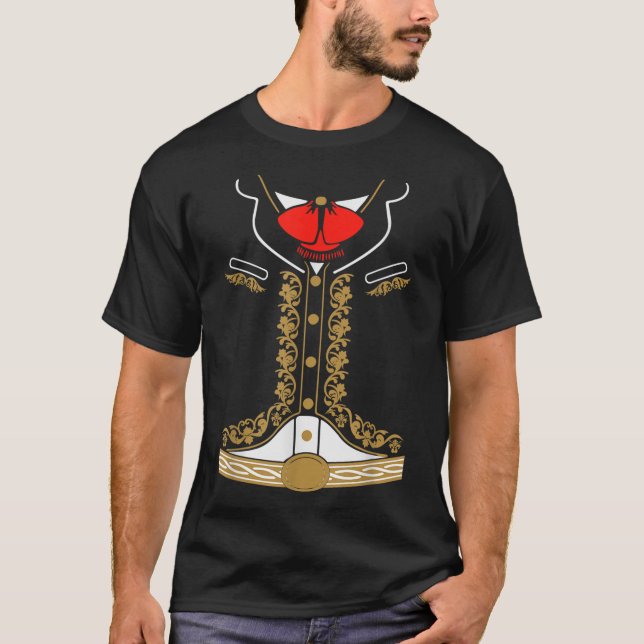 Mexican Mariachi Costume Charro For Cinco De Mayo  T-Shirt (Front)