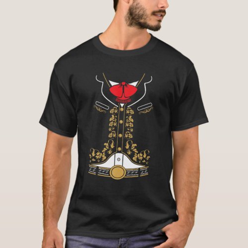 Mexican Mariachi Halloween Costume Charro Cinco D T_Shirt