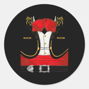 Mexican Mariachi Halloween Costume Charro Cinco De Classic Round Sticker